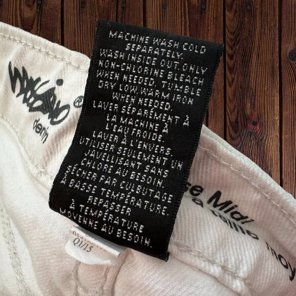 MOSSIMO Mid Rise Midi White Cuff Denim Jeans Shorts 4 / 27 - Picture 4 of 4